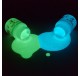  Duo peinture luminescente verte et bleue à base d'eau 50ml 